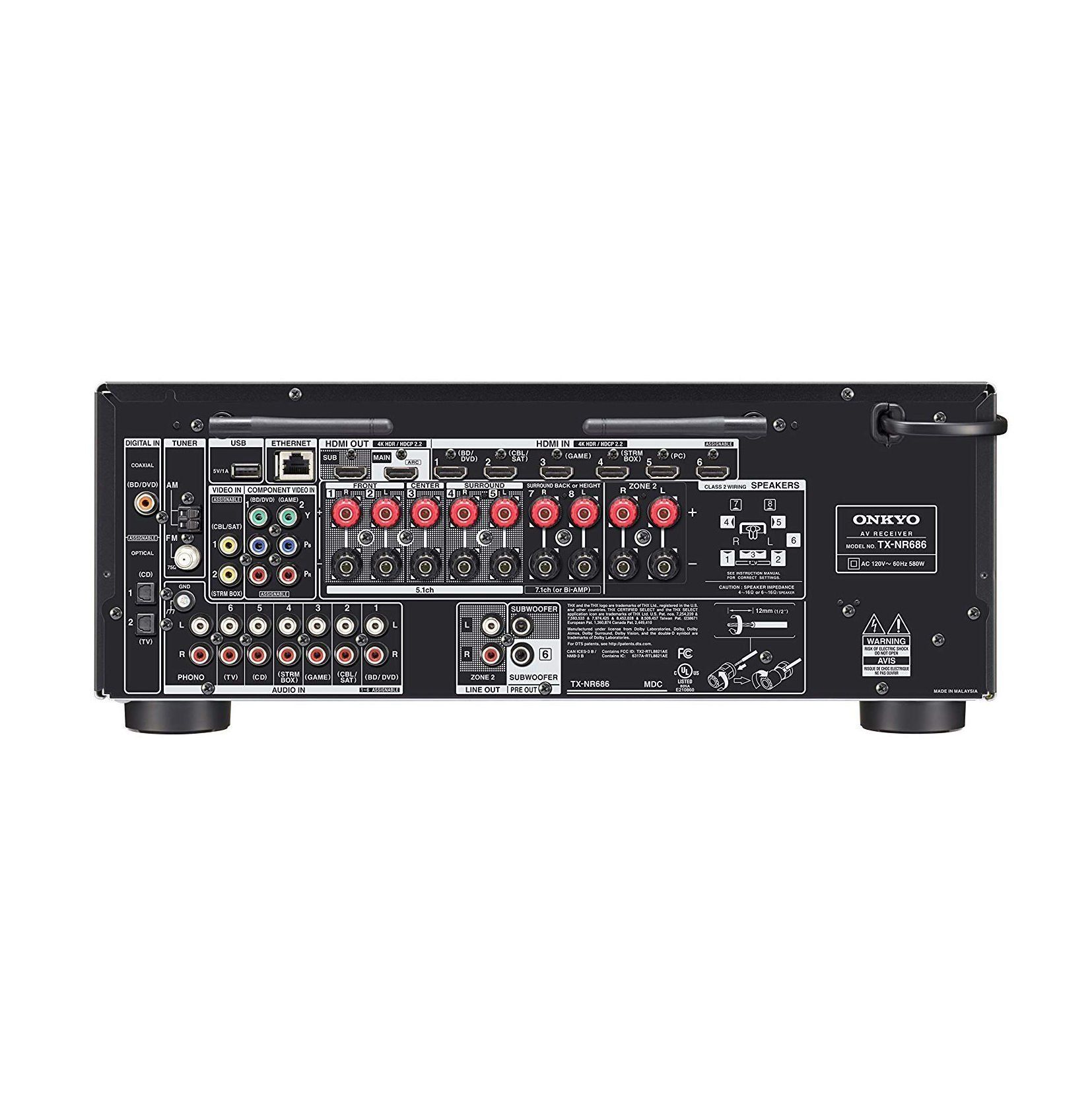 Amplificador Onkyo Txnr686 Receptor A / V Network Thx De 7.2 Canales