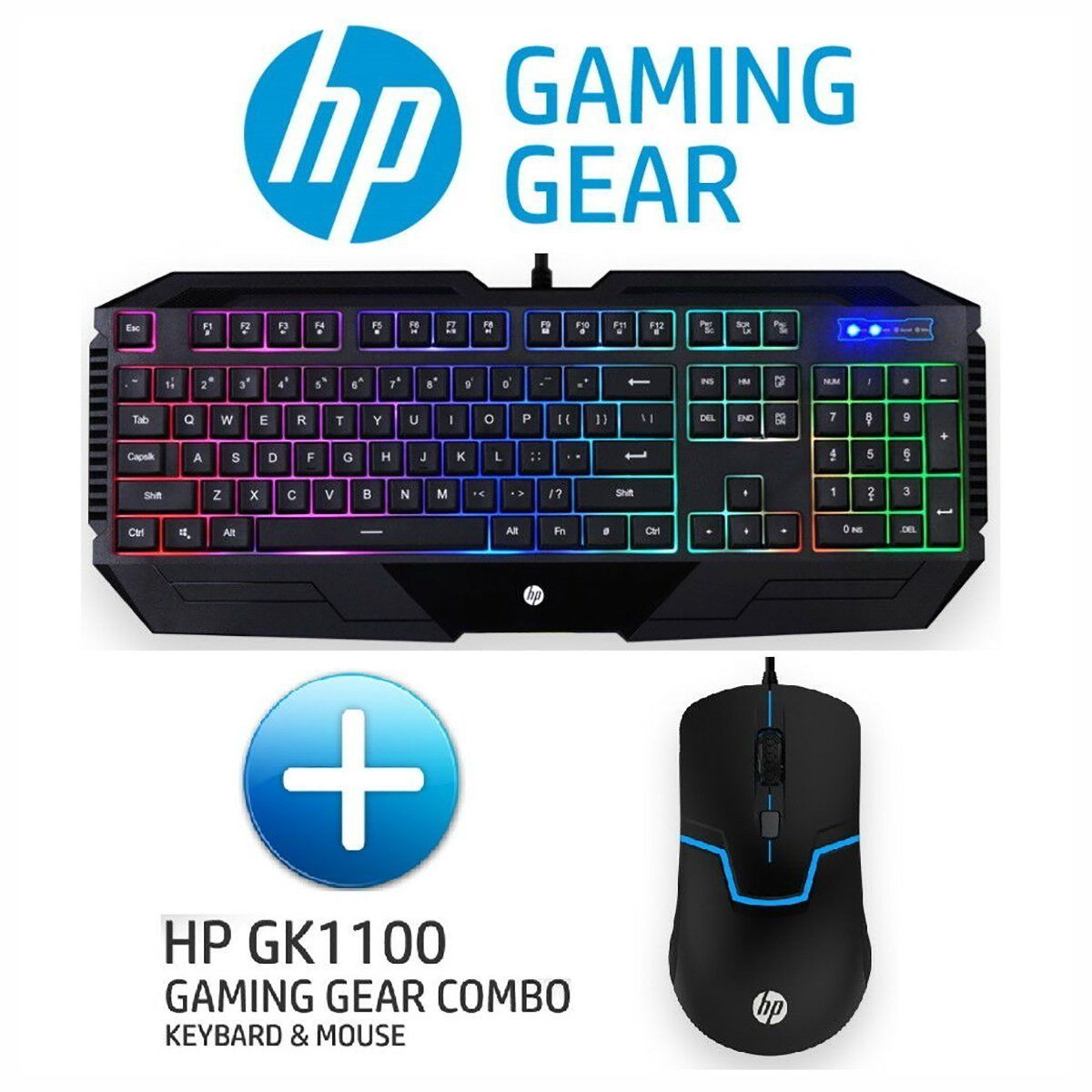 Teclado Gamer HPGK1100 Retroiluminado Combo Teclado + Mouse Audiovisuales de Colombia
